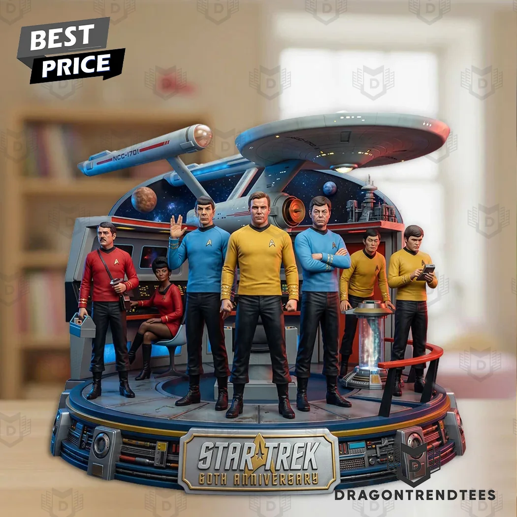Star Trek 60th Anniversary Original Series Enterprise Crew Commemorative 3D Effect Custom Shape Acrylic Plaque Star Trek 60th Anniversary Original Series Enterprise Crew Commemorative 3D Effect Custom Shape Acrylic Plaque