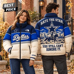 Dallas Cowboys Hate The Star Heritage Graphic Colorblock Puffer Jacket