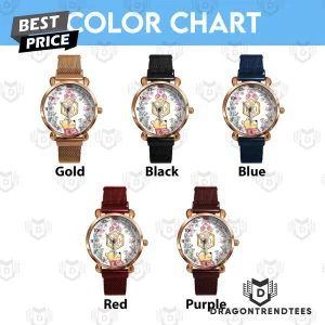 Winnie The Pooh 100th Anniversary Floral Rose Gold Commemorative Mesh Strap Quartz Watch