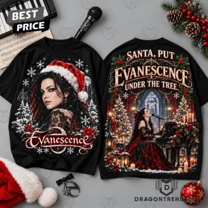 Evanescence Amy Lee Gothic Santa Put Evanescence Under The Tree Christmas Holiday 3D T-Shirt