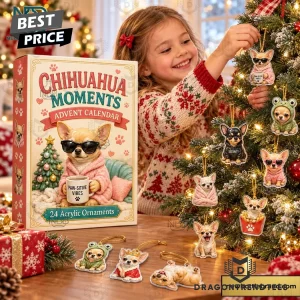 Chihuahua Moments Christmas 2026 Funny Dog Lover 24 Days Acrylic Ornaments Advent Calendar