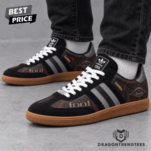 Tool Band Mystical Occult Geometry and Watching Eye Black Bronze Custom Adidas Samba OG Shoes