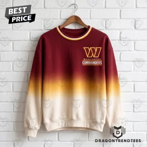 Washington Commanders Vintage 1932 Gradient Ombre Crewneck Sweatshirt