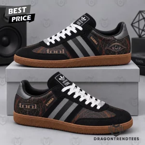 Tool Band Mystical Occult Geometry and Watching Eye Black Bronze Custom Adidas Samba OG Shoes