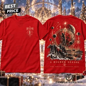 Rush Band A Higher Season Christmas Starman Progressive Rock Graphic T-Shirt