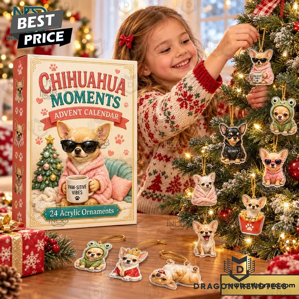Chihuahua Moments Christmas 2026 Funny Dog Lover 24 Days Acrylic Ornaments Advent Calendar Chihuahua Moments Christmas 2026 Funny Dog Lover 24 Days Acrylic Ornaments Advent Calendar