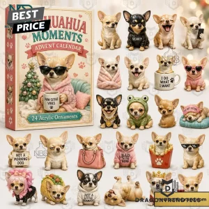 Chihuahua Moments Christmas 2026 Funny Dog Lover 24 Days Acrylic Ornaments Advent Calendar Chihuahua Moments Christmas 2026 Funny Dog Lover 24 Days Acrylic Ornaments Advent Calendar