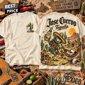 Jose Cuervo Tequila Snoopy Rat Fink Desert Fiesta Vintage Graphic T-Shirt