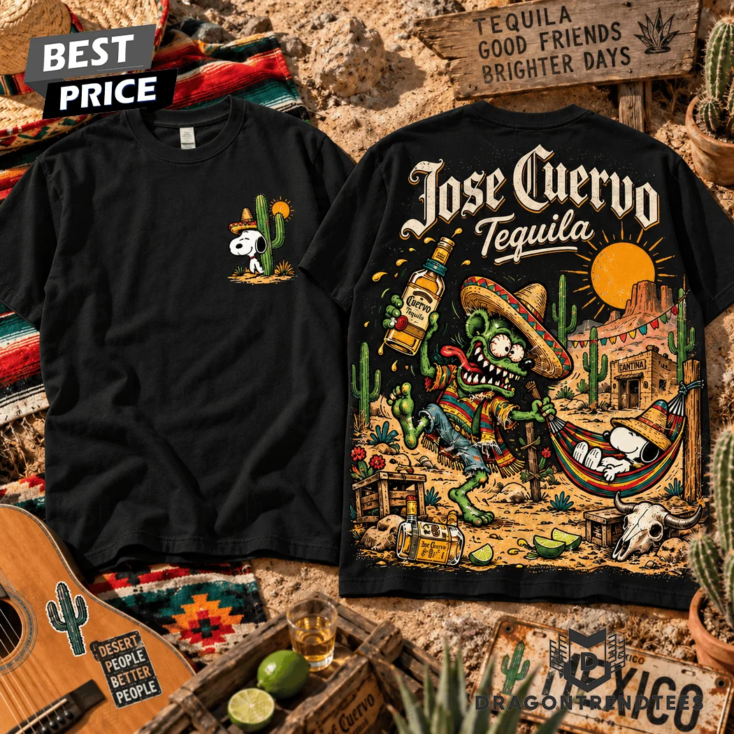 Jose Cuervo Tequila Snoopy Rat Fink Desert Fiesta Vintage Graphic T-Shirt Jose Cuervo Tequila Snoopy Rat Fink Desert Fiesta Vintage Graphic T-Shirt