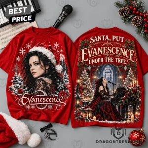Evanescence Amy Lee Gothic Santa Put Evanescence Under The Tree Christmas Holiday 3D T-Shirt Evanescence Amy Lee Gothic Santa Put Evanescence Under The Tree Christmas Holiday 3D T-Shirt