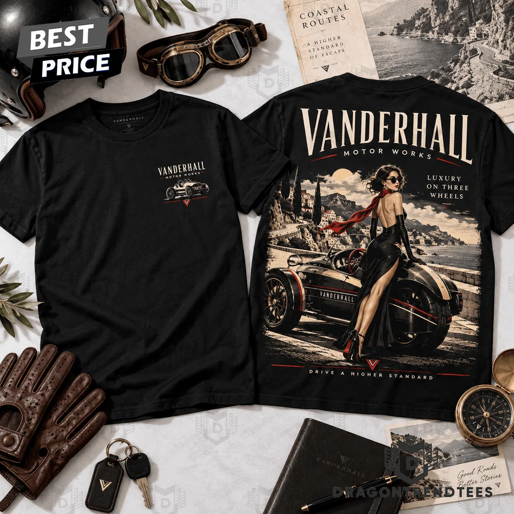 Vanderhall Motor Works Luxury On Three Wheels Vintage Graphic Pullover Hoodie