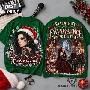 Evanescence Amy Lee Gothic Santa Put Evanescence Under The Tree Christmas Holiday 3D T-Shirt