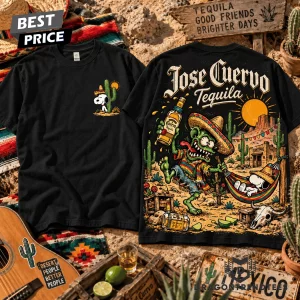 Jose Cuervo Tequila Snoopy Rat Fink Desert Fiesta Vintage Graphic T-Shirt